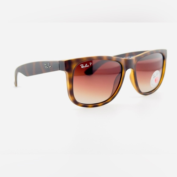 Ray-Ban Justin Polarized Sunglasses RB4165 Matte Havana Brown Gradient lenses - Picture 4 of 12